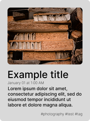 Design of a single post